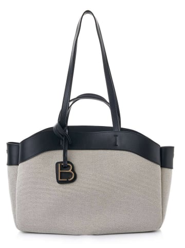 Lucky Bees Shopper in Beige/ Schwarz - (B)42 x (H)22 x (T)19 cm