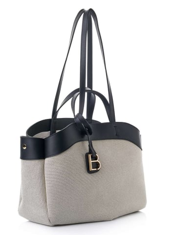 Lucky Bees Shopper in Beige/ Schwarz - (B)42 x (H)22 x (T)19 cm