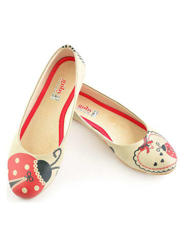 Goby Ballerina's beige/rood