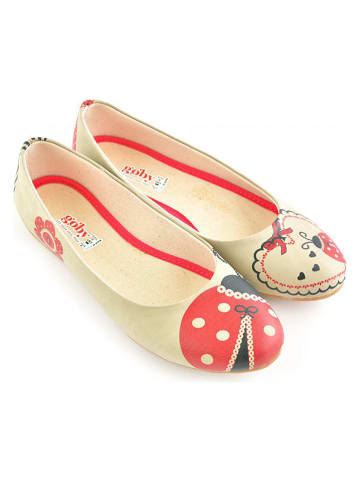 Goby Ballerina's beige/rood