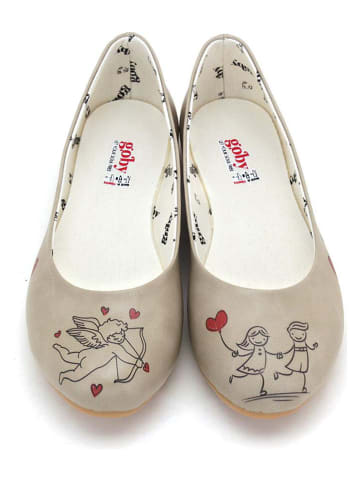 Goby Ballerina's beige/rood