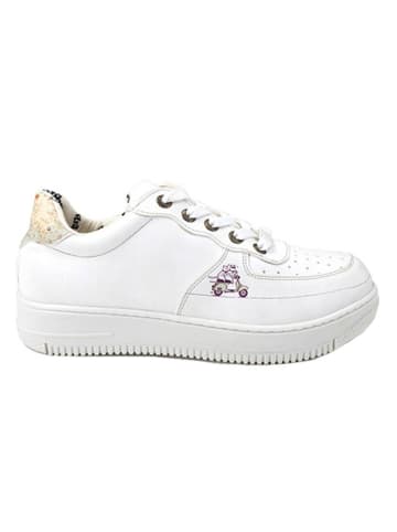 Goby Skórzane sneakersy w kolorze białym