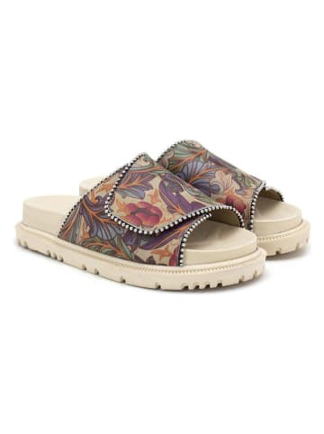 Goby Leren slippers meerkleurig