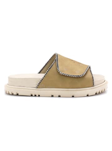 Goby Pantoletten in Beige