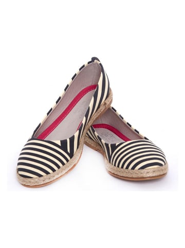 Goby Espadrilles in Creme/ Schwarz