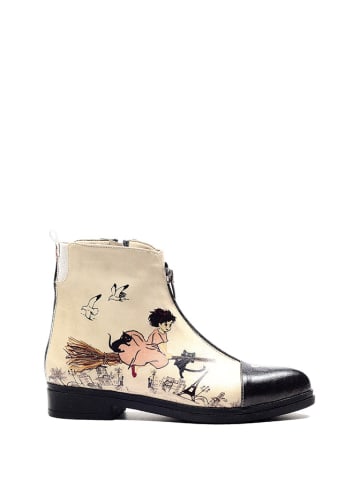 Goby Boots in Beige/ Schwarz/ Bunt