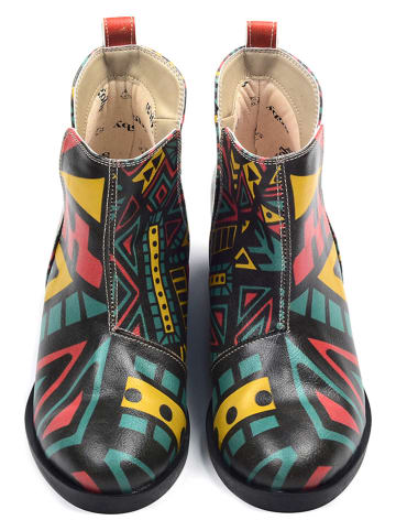 Goby Ankle-Boots in Schwarz/ Bunt