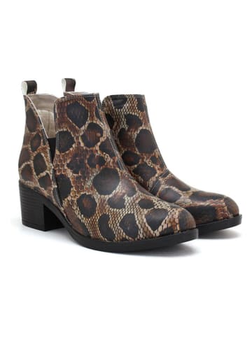 Goby Enkellaarzen beige/bruin