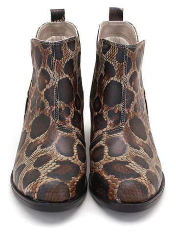 Goby Stiefeletten in Beige/ Braun