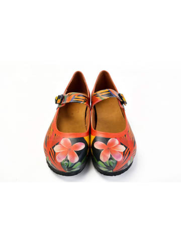 Goby Ballerinas in Rot/ Bunt