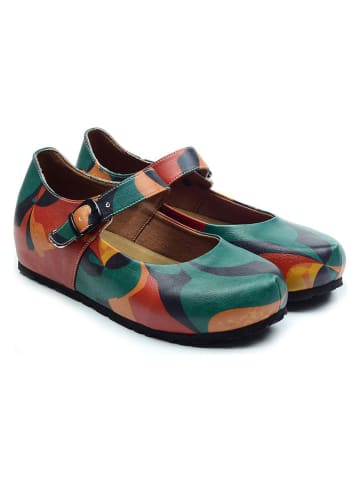 Goby Baleriny w kolorze zielono-pomarańczowo-różowym