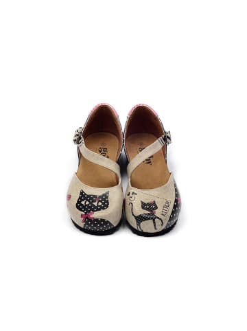 Goby Ballerina's beige/zwart