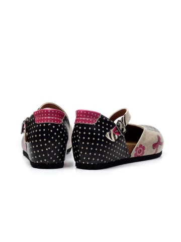 Goby Ballerina's beige/zwart