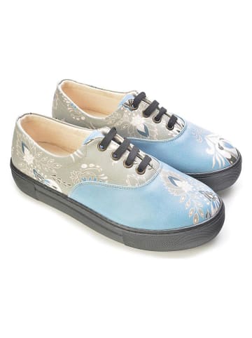 Goby Sneakers in Beige/ Hellblau