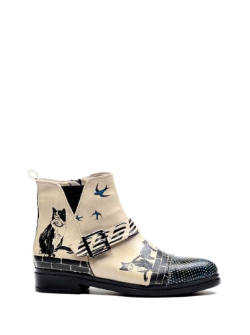 Goby Boots in Schwarz/ Beige/ Bunt