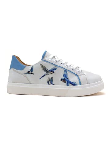 Goby Sneakers in Weiß/ Hellblau