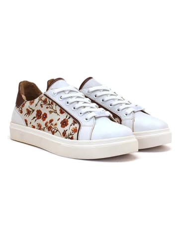 Goby Sneakers in Weiß/ Creme/ Braun