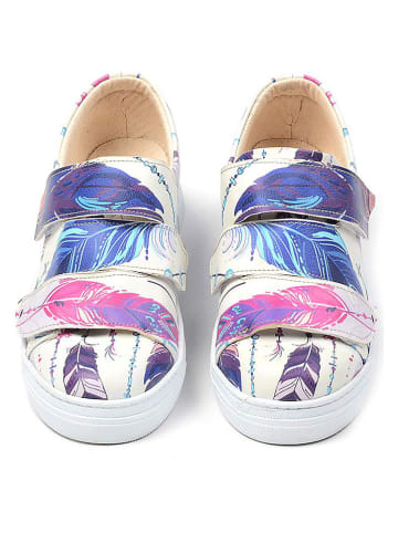 Goby Slippersy w kolorze biało-fioletowo-różowym