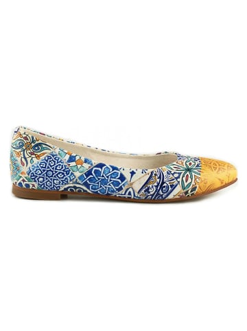 Goby Ballerinas in Blau/ Orange