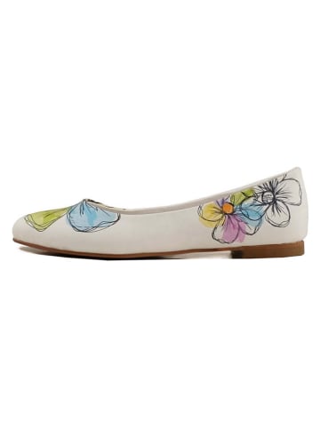 Goby Ballerinas in Creme/ Bunt