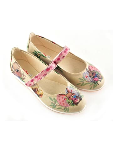 Goby Ballerinas in Beige/ Bunt