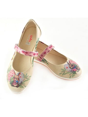 Goby Ballerinas in Beige/ Bunt