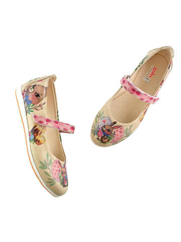 Goby Ballerinas in Beige/ Bunt