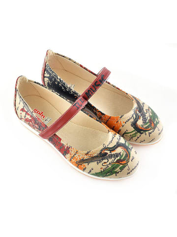 Goby Ballerinas in Beige/ Bunt