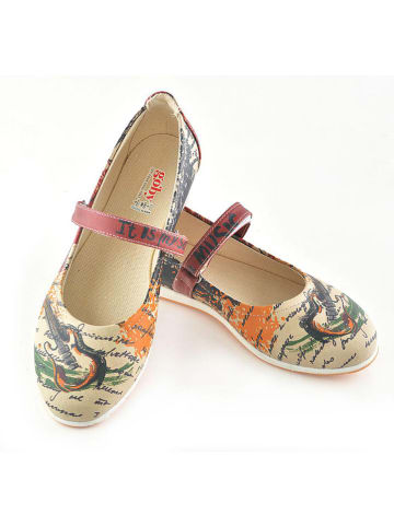 Goby Ballerinas in Beige/ Bunt