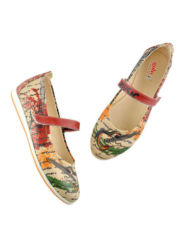 Goby Ballerinas in Beige/ Bunt