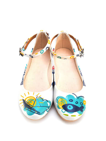 Goby Ballerinas in Creme/ Bunt