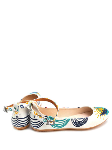 Goby Ballerina's crème/meerkleurig