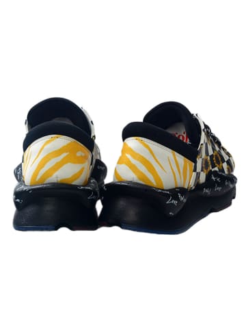 Goby Leren sneakers zwart/geel