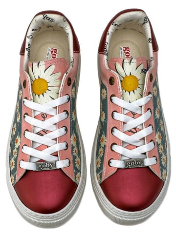 Goby Leder-Sneakers in Bordeaux/ Bunt