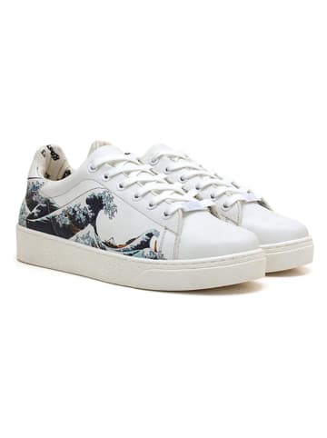 Goby Sneakers wit/donkerblauw