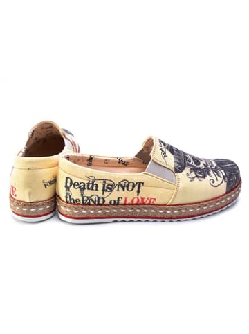 Goby Instappers beige/donkerblauw