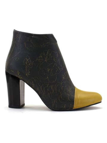 Neefs Ankle-Boots in Schwarz/ Gelb