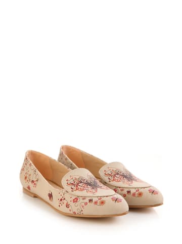 Goby Slipper in Beige/ Bunt