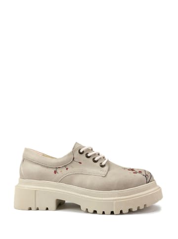 Goby Schnürschuhe in Beige/ Bunt