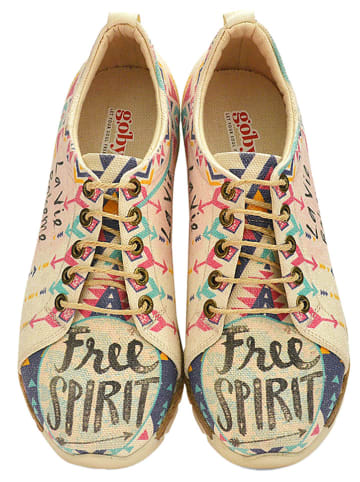 Goby Sneakers in Beige/ Bunt