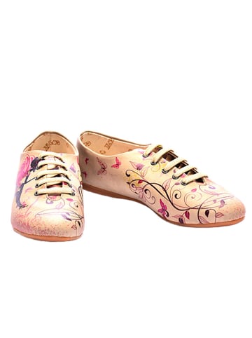 Goby Leder-Sneakers in Beige