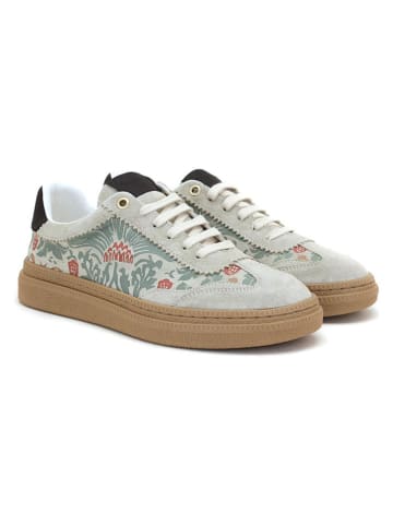 Goby Leren sneakers grijs/groen