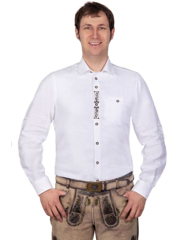Edelnice Trachtenhemd "Jan" in Weiß