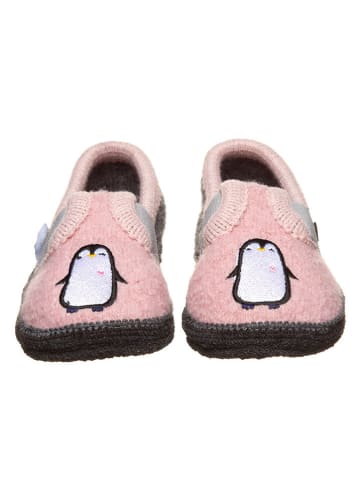 lamino Hausschuhe "Bobby Pinguin" in Rosa