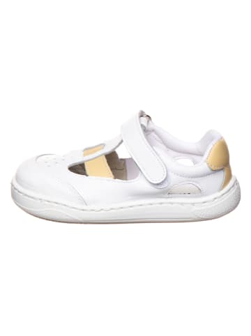 lamino Skórzane półsandały w kolorze białym do chodzenia na boso