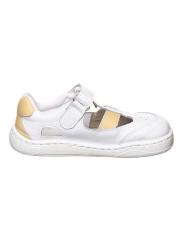 lamino Leder-Barfuß-Halbsandalen in Weiß