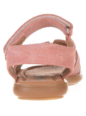 lamino Leren sandalen lichtroze