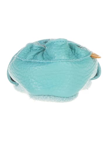 lamino Leder-Krabbelschuhe in Türkis