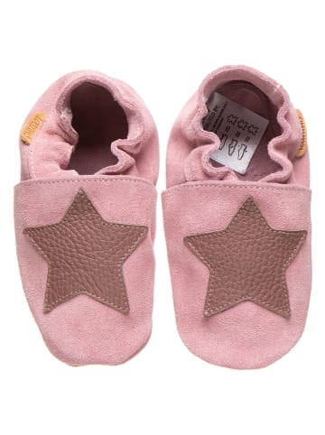 lamino Leder-Krabbelschuhe in Rosa