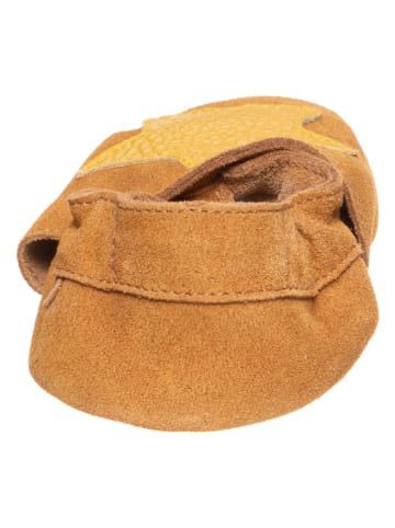 lamino Leder-Krabbelschuhe in Hellbraun